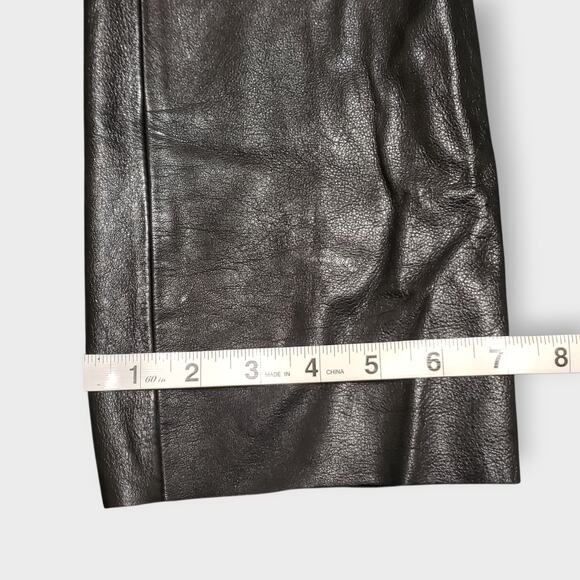 Vtg Maxima Wilsons Leather Black Rider Pants Sz 6 Bikercore Motorcycle Rock - Picture 15 of 16
